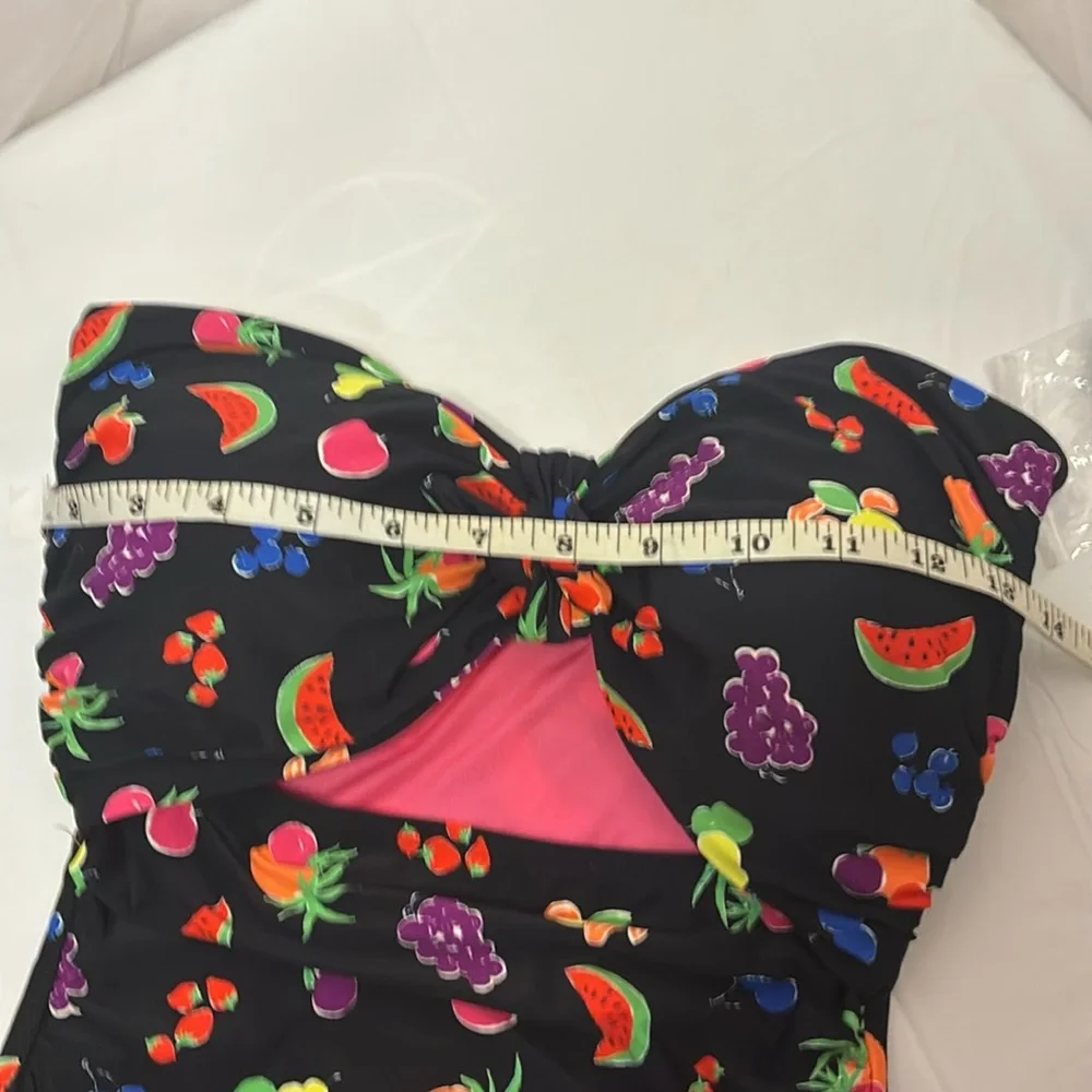 Kate Spade Women’s Black Fruit-Print One-Piece Swimsuit